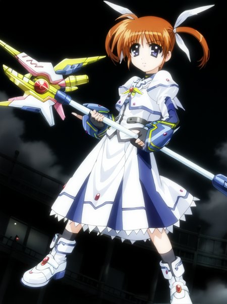 detailed background, shiny skin, rating safe, 
<lora:nanoha.pony:1>,
nanoha,  cannon,