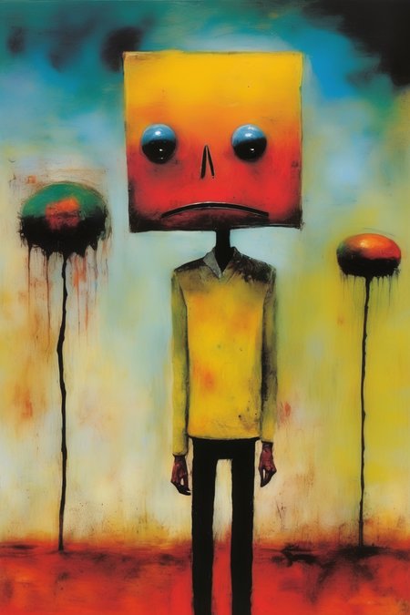 <lora:Sidney Nolan Style:1>Sidney Nolan Style - nightmares on wax