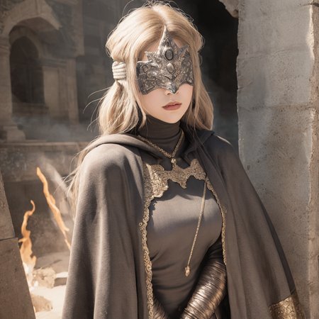 1girl,firekeeper,blindfold,portrait