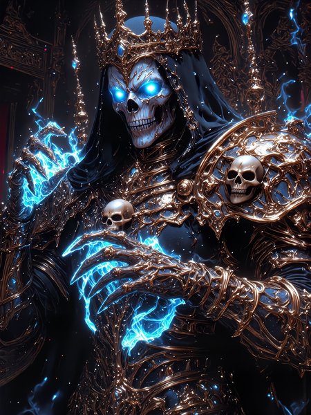 famous fantasy artwork, hyper-realistic, uhd, 8k, 4k, highly aesthetic, dramatic, epic, ornate, accurate, vibrant, dynamic composition, living in the night, 'neath devils torn asunder, you call on me to solve a crooked rhyme, as i'm closing in imposing on your slumber, you call on me as bells begin to chime, are you on the square? are you on the level? are you ready to swear right here, right now before the devil? ornate symmetrical cathedral interior in the background, cold dim light, eldritch, dark, horror, unnatural angles, flesh-bound grimoire, eternal darkness, magic vapors, aura of blue fire, cold blue fire, cyan burning eyes, grinning maw, perfect teeth, blackest black, polished gold, night blue, azure blue, lovecraftian, cthulhu mythos, digital illustration, bordeaux red, wine red, blackest black, polished gold, night blue, azure blue, mythp0rt, hkdeath, <lora:style-mythic_fantasy-v2-flux-by_velvets:0.68> <lora:living_death-flux-by_hailoknight:0.92> <lora:epic_gorgeous_details-balance-flux-by_flyway:0.68> <lora:image_enhancer-flux-by_dever:0.68>