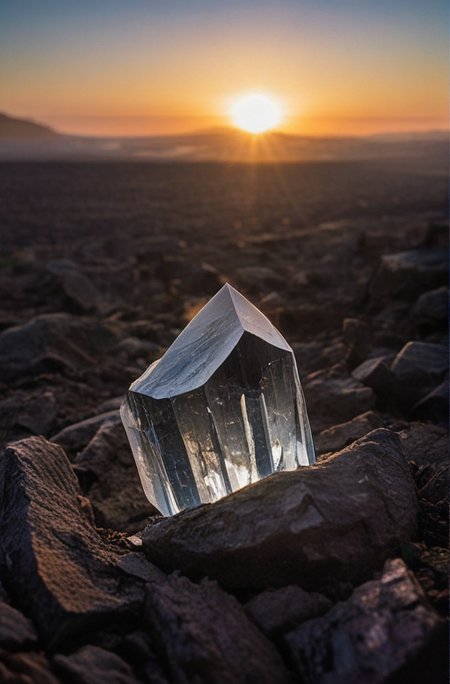 (Introduce quality iteratively))((large glowing transparent natural regular crystal, mystic fog inside, sunbeam,  sunset, lightnings, dramatic lighting))(evocative depth of field)(grounded sharpness)(abyss black point)(art of genius)(earthly gradients)(earthy colorful saturated hues))(earth corners vignette))
<lora:LCM-LoRA-XL_V1:0.21>
<lora:SDXLHighDetail_v5:0.3>