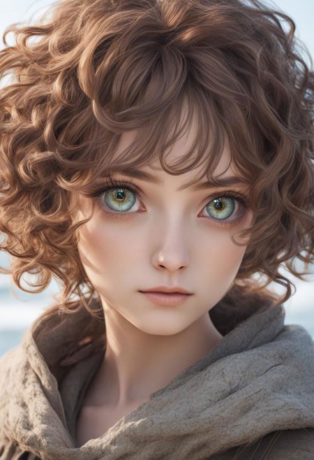 (masterpiece, best quality, high quality, highres, ultra-detailed), (extremely delicate and beautiful:1.2), (beautiful detailed eyes:1.2), 8k, (detailed light:1.2), cinematic lighting, (rim lighting), (from below:1), close up, 1girl, 25 years old, looking at viewer, grey eyes, central heterochromia, mahogany messy curly bob, hair tucked behind ear, dynamic angle, flirty smile, blush, light freckles, lustrous skin, pale skin, skin imperfections, medium breasts, underboob, nipple outlines, nipslip, skindentation, thighhighs, choker, (black panties, white tshirt:1.2), (arms behind back:1.2), (vibrant starry sky background:1.2), <lora:upshirt:0.4>sliced bob
