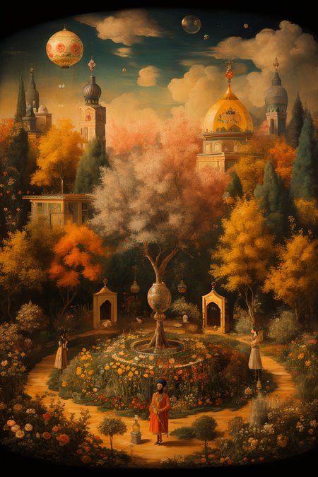style of Qajar art 292