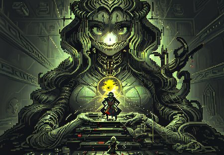 <lora:monsterg:0.55>,  <lora:mostg:0.45>,  <lora:dark  souls4:0.75>, 1girl, dark soul, detail background, ((mong)), [genbwpadukone_4t|mong], pixel art, 8-bit,
((pixal art \(style\))), pixal,