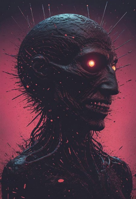 (horror Life form, roaring, body snatcher, multiple mouthed creature of darkness, and somehow there's an angelic face:1.4), (Life in an incubator, plants growing alongside human flesh, ants in hair, dirt bed), long-shot, far-off, very-person octane, 8k, 8mm depth of focus, (low perspective:1.6), high-end scattering colors. 8k, Cinematic Render, (Professional Face:1.1) Fantastical mood, Unreal engines inside a frame after with many dead  blood on them, With, photoshop in order for artstation, cinematic and Cinema, Dark kimura artstyle on render hyper-out characters on floors UHD lifelike, 4k hyperdetailed, octane cinema4k render and skin frame cyberpunk, hypermaximalist, directed by Reilerealistic 8k render photorealistic level quality perfect resolution, 8k texture, volumetric hazy dark fantasy digital composition art, cinema National Geo coherency, CGSociety   sharp focus ambient, post processing Wires glitchcore texture, intricate
<lora:MercuryXL:0.3> <lora:DrippingXL:0.3>