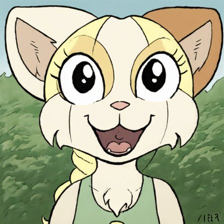 score_9, score_8_up, score_7_up, source_anime BREAK 
Tiffany, 1girl, solo, animal ears, furry female,cat, open mouth looking at viewer,solo,outdoors,detailed backround,natural light,shadow detail,front view
 <lora:Precocious:1>