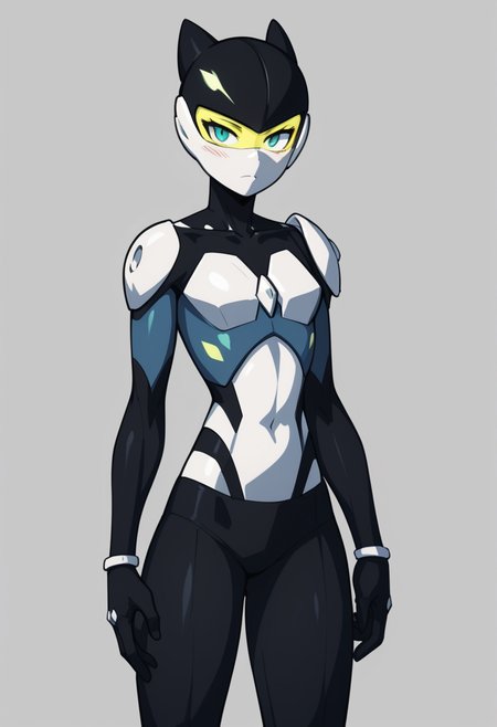 Neo-Impressionism, score_9, score_8_up, score_7_up, score_6_up, score_5_up, score_4_up,
1girl, BC-1, grey_background, simple_background, solo, standing, fullbody, a character portrait, BC-1 helmet,  <lora:BC-1_V2_r1:0.8>, tiny dabs of color, Pointillism, painterly, Neo-Impressionism