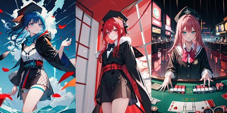 highly insanely detailed, masterpiece, top quality, best quality, highres, 4k, 8k, RAW photo, (very aesthetic, beautiful and aesthetic), 
__lazy-wildcards/subject/costume/graduation_robe/prompts__, 
<lora:gradgown:0.3>, 
(1girl:1.3), solo focus, 
(__lazy-wildcards/char/haircolor__), 
__lazy-wildcards/dataset/background__, 
__lazy-wildcards/subject/moment/random/prompts__âââ