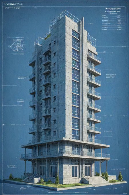 blueprint, technical construction plan of an intricate bulding,  novuschroma23 style, detailed, perfect composition, <lora:- SDXL - vanta-black_contrast_V3.0:0.6>, <lora:CBS_novuschroma23 style:0.7>