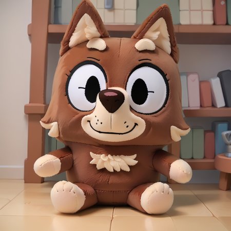score_9, score_8_up, BREAK  <lora:rustymum:0.9> rustymum, furry female, dog, solo, black eyes, smile,  <lora:woafu_plushify_pony:0.8> plushify, character stuffed toy, chibi