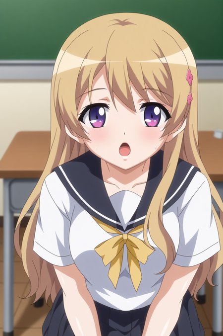 Momoka Fujiwara, solo, school uniform <lora:Eroge_H_mo_Game_mo_Kaihatsu_Zanmai-Momoka_Fujiwara-PDXL:0.8>