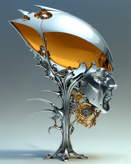 Roger Dean, silver, chrome, elegant, intricate, viewed from side, golden ratio, viewed from the side, <lora:xl_more_art-full_v1:0.5> <lora:add-detail-xl:0.75>  <lora:MJ52:0.4>