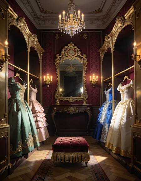 rococo dressing room interior pony