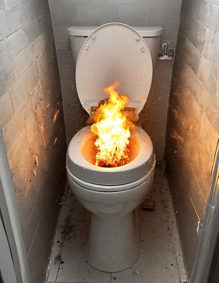 Explosion Artstyle coming from a white toilet bowl, surreal, disturbing, photorealistic, high resolution, beautiful, highest quality, masterpiece, highly detailed,  <lora:add-detail-xl:0.85> <lora:Explosion Artstyle - Trigger is Explosion Artstyle:1>