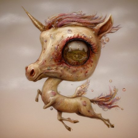 <lora:SDXL_Style_by_Naoto_Hattori_Sa_May_V4:1> Style by Naoto Hattori a red horse