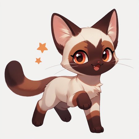 score_9, score_8_up, score_7_up, pikaole no humans animal focus, (Siamese cat:1.05), fur, full body, solo,
 simple background, white background,
cute rating_safe, source_furry, (dynamic pose:0.5)