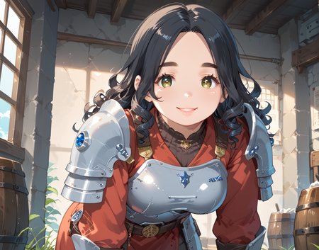 PonyScores7, source_anime, ah1, IllustriousQual, <lora:natsumi_style:0.5>, <lora:by_usakun-pony:0.4> by usakun, <lora:Akina_Bbw_Style_-_PonyXL:0.2> AkinBw
BREAK (zoom_out:1.8), (low key photography, dramatic lighting, deep shadows, rich contrast, moody atmosphere, intense emotions, cinematic feel, mysterious ambiance, emphasizing shape and form, creating depth, evoking drama, storytelling through shadows, professional technique)
BREAK 1girl, mature female, (round face:1.2), (thick eyebrows:1.3), (curvy), round-chin, caucasian, (plump face), <lora:Round_face:0.2>, <lora:ETO_OCPonyXL:0.3> eto_oc, skindentation, (plump), thick thighs, wide hips, busty, voluptuous, lips, <lora:venus body PonyXL:0.3>, <lora:shinyskin2:0.2> glistening skin
BREAK  (((curly hair), long hair, (black hair:1.4), (parted hair:1.7), messy hair, kinky curls, <lora:hairdetailpxl:0.2> hairdetailpxl))
BREAK ((half green and brown eyes), (colorful eyes), (multicolored eyes), (downturned eyes:1.4), <lora:expressive eyes:0.2> expressive eyes, <lora:eyedetailpxl:0.2> eyedetailpxl, <lora:Eyes_High_Definition:0.2> EyesHD)
BREAK ((eager expression, Bright eyes, wide smile, leaning forward,  <lora:Expressive_H:0.2> Expressiveh, <lora:Emotional_Anime_Expressions_PonyXL_Concept:0.2> emotional, <lora:Best_Facial_Expression_LoRA_PONY:0.2>, looking at viewer, <lora:Detailed expressive EXEV style -XL Pony V1.0:0.2> FaceDetail))
BREAK ((A wave of temporal energy pulsed from her hands, momentarily reversing the flow of time in a small area))
BREAK orient Wool-blend bomber jacket
BREAK (((armory, Cluttered room with weapon racks lining the walls, armor stands displaying battle-worn gear, barrels of arrows, sharpening stones, a faint scent of oil and metal)))
BREAK <lora:xl_more_art-full_v1:0.2>, <lora:aesthetic_anime_v1s:0.2>, <lora:EpicF4nta5yXL:0.2>, <lora:detailxl:0.2> detailxl, <lora:Fant5yP0ny:0.2>, best quality, amazing quality, best aesthetic, absurdres, illustration, Volumetric_Lighting, ultra-detailed, very aesthetic, intricate details, 8k, masterpiece, best_quality
BREAK Stable_Yogis_PDXL_Positives, AS-Adult, <lora:Complicated fantasy portrait - XL Pony V2.0:0.2>, bad-hands-5, <lora:HDA_Detailer:0.3>, HDA_FatGirlXL