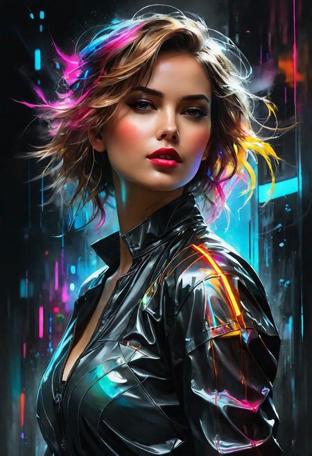 Neon Girl android, artificial intelligence,
RTX, 8k, HDR, best quality, cinematic film story, (masterpiece), Anna Razumovskaya, Casey Baugh, Antonio Mora, Aminola Rezai, Giovanni Boldini, art, realistic art, digital illustration, portrait, bright rich colors, Digital art, watercolor, oil paints, alcohol inks,