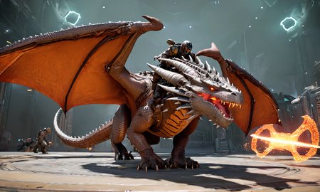 armored dragon, doomsdxl, best quality, <lora:doomsdxl:1>, masterpiece,  bio-mechanical,