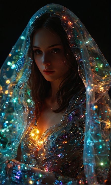 We May Have the Key To the Theory of Everything... Let me Explain With a Model, Sci-Fi, extremely detailed,<lora:xl_more_art-full_v1:1>, glowing lights, beautiful magical sparkles, vibrant whimsical colors <lora:ral-elctryzt:0.71> ral-elctryzt