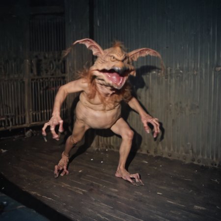 score_9, score_8_up, score_7_up, source_photo,  source_anime <lora:salacious_b_crumb:1> salaciousbcrumb, creature,   running away , dark room
