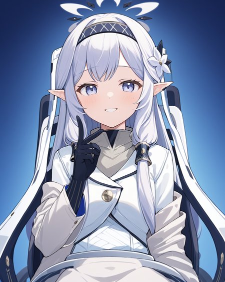 himari \(blue archive\),1girl, solo, black_gloves, hair_flower, halo, upper_body, looking_at_viewer, mole_under_eye, long_sleeves, smile, black_hairband, hair_tubes, wheelchair, white_jacket
<lora:himari_(blue_archive)_image1099_2023-11-27:1>halo. gorgeous,key visual, vibrant, studio anime,award-winning, professional, highly detailed,high budget, cinemascope