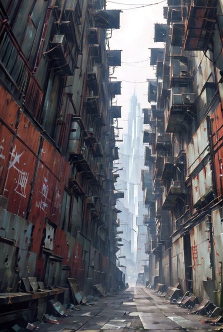 score_9, score_8_up, score_7_up,score_6_up, score_5_up, score_4_up, BREAK  <lora:gits95environment:0.8>,
gits95, , scenery, no humans, building, city, alley, outdoors, cityscape, power lines