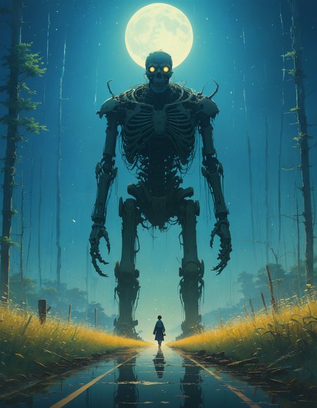 by Mikalojus Ciurlionis and Makoto Shinkai,  (superb , undead , masterful:1.4), poster art, bold lines, hyper detailed, expressive,  award winning,  (landscape:1.4), (intricate details, masterpiece, best quality:1.4),
looking at viewer, dynamic pose, wide angle view,
<lora:add-detail-xl:1> <lora:xl_more_art-full_v1:0.5> <lora:looking_at_viewer:2>