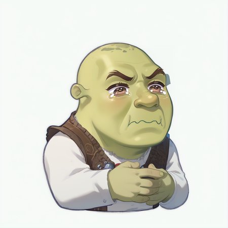 score_9, score_8_up, score_7_up, rating_safe, zPDXL2,  zPDXLxxx, zPDXL3, source_anime, <lora:GenshinChibi:1.2>, 
GenshinChibi, chibi, shrek, green skin, bald, 
 <lora:concept_aquacrying_ponyXL:1>, aquacrying, wavy mouth, closed mouth, tearing up, 
brown eyes, 
hands to chest, hand
 <lora:Shrek_XLPD:1>, male focus,