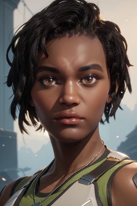 score_9, score_8_up, score_7_up, score_6_up
<lora:MKJacqui:0.8>
MKJacqui, 1girl, black hair, brown eyes, short hair, cornrows, dark skin, looking at viewer, portrait