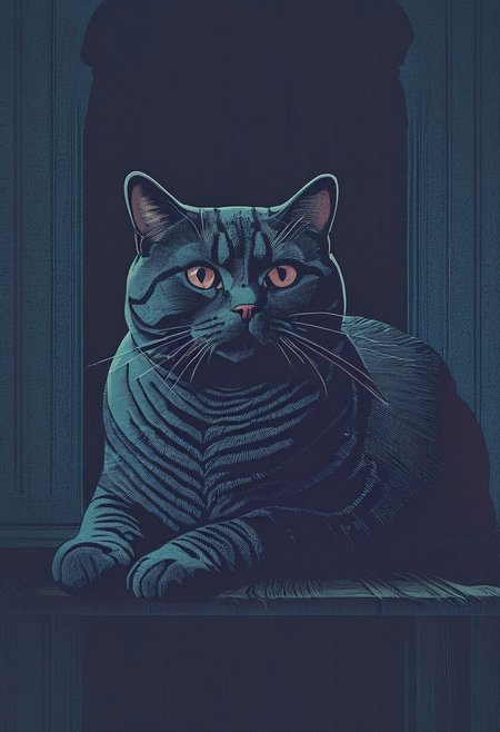 score_9, score_8_up, score_7_up, score_6_up, novuschroma28 style, easynegative, detailxl, BREAK, night, chocolate chip cookie, cookie art design, cookie decoration,solo cookie,(flat art), cookie with a picture of british shorthair cat