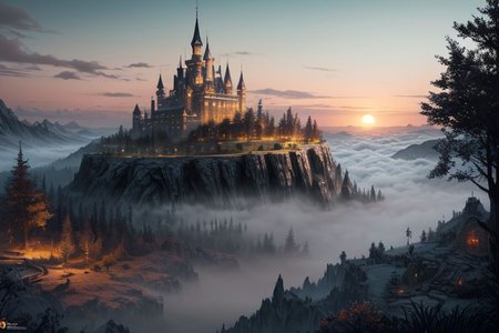 castle, landscape, sunset, nature <(score_9,score_8_up,score_7_up,score_6_up,score_5_up,score_4_up):1.0>,
<(double exposure style, mystic mayhem, occult odyssey, grudgy, crunchy, foggy and glowy):1.0>,
<(detailed matte painting, deep color, fantastical, intricate detail, splash screen, complementary colors, fantasy concept art, 8k resolution trending on Artstation Unreal Engine 5, led rgb studio quality OverallDetail):0.9>,
<lora:Double_Exposure:1>,