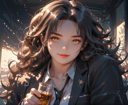 PonyScores7, source_anime, ah1, IllustriousQual, <lora:natsumi_style:0.5>, <lora:by_usakun-pony:0.4> by usakun, <lora:Akina_Bbw_Style_-_PonyXL:0.2> AkinBw
BREAK 1girl, mature female, (round face:1.2), (thick eyebrows:1.3), (curvy), round-chin, caucasian, (plump face), <lora:Round_face:0.2>, <lora:ETO_OCPonyXL:0.5> eto_oc, skindentation, (plump), thick thighs, wide hips, busty, voluptuous, lips, <lora:venus body PonyXL:0.4>, <lora:shinyskin2:0.2> glistening skin
BREAK  (((curly hair), long hair, (black hair:1.4), (parted hair:1.7), messy hair, kinky curls, <lora:hairdetailpxl:0.2> hairdetailpxl))
BREAK ((half green and brown eyes), (colorful eyes), (multicolored eyes), (downturned eyes:1.4), <lora:expressive eyes:0.5> expressive eyes, <lora:eyedetailpxl:0.2> eyedetailpxl, <lora:Eyes_High_Definition:0.3> EyesHD)
BREAK ((Face with a playful smirk and raised eyebrow,  <lora:Expressive_H:0.2> Expressiveh, <lora:Emotional_Anime_Expressions_PonyXL_Concept:0.2> emotional, <lora:Best_Facial_Expression_LoRA_PONY:0.2>, looking at viewer, <lora:Detailed expressive EXEV style -XL Pony V1.0:0.2> FaceDetail))
BREAK ((holding a bottle of whiskey))
BREAK dark lavender classic cocktail dress with pumps and a clutch
BREAK (((a minimalist streaming studio, with clean design, neutral tones, professional equipment, organized space)))
BREAK <lora:xl_more_art-full_v1:0.2>, <lora:aesthetic_anime_v1s:0.2>, <lora:EpicF4nta5yXL:0.2>, <lora:detailxl:0.2> detailxl, <lora:Fant5yP0ny:0.2>, best quality, amazing quality, best aesthetic, absurdres, illustration, Volumetric_Lighting, ultra-detailed, very aesthetic, intricate details, 8k, masterpiece, best_quality
BREAK (zoom_out:1.8), (In-Camera Multiple Exposure shot)
BREAK Stable_Yogis_PDXL_Positives, AS-Adult, <lora:Complicated fantasy portrait - XL Pony V2.0:0.3>, bad-hands-5, <lora:HDA_Detailer:0.5>, HDA_FatGirlXL