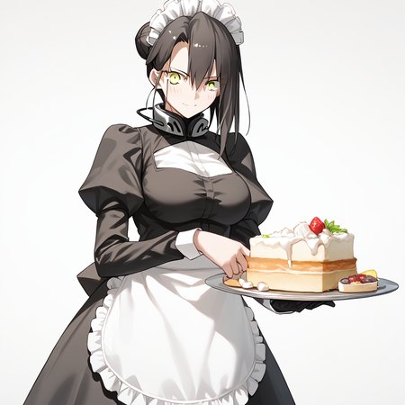<lora:Takeuchi_Takashi_PonyXL_style_v01:1>
<lora:agent.pony:1>
score_9 , score_8_up , score_7_up , source_anime , 
masterpiece , best quality , ultra-detailed , 
BREAK
agent \(girls' frontline\), maid
1girl , woman , huge breasts , light smile , light blush , ((medusa (fate)):0.5)  , 
long black hair  , maid dress ,  
holding