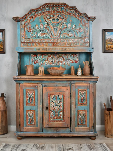 photo realistic style, masterpiece, best quality, ultra-detailed, intricate details, high quality, best lighting , cinematic lighting,
(allmoge), 1800s rustic furniture, coloured details,
<lora:allmoge-V2-SDXL:1>