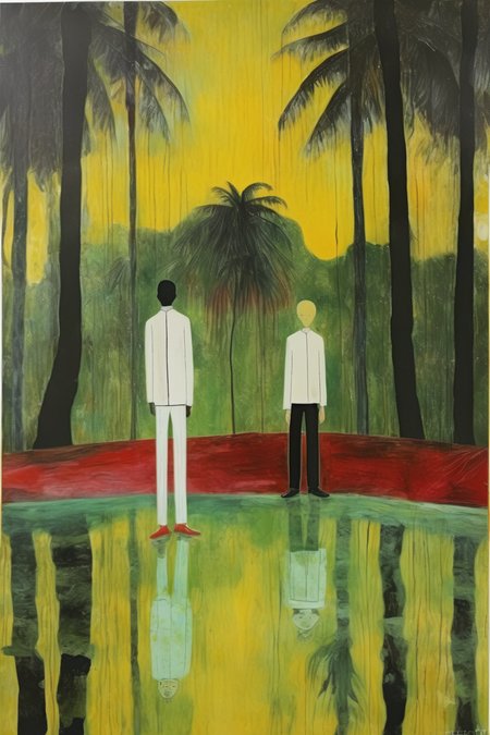 <lora:Peter Doig Style:1>Peter Doig Style - painting in the style of Peter Doig