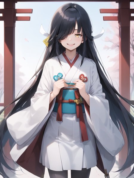 score_9,score_8_up,score_7_up,score_6_up,source_anime,masterpiece,best quality,perfect anatomy,very aesthetic
BREAK
1girl, very long black hair, <lora:hayashimo_pony_test-000030:0.8> 1girl hayashimodd, yellow eyes,
BREAK
standing, happy, half-closed eyes, tears of joy, happy tears,looking at viewer, 
  <lora:shiromuku-XLPony_v003:0.6> shiromuku,kimono,
outside, shinto shrine, japanese wedding,