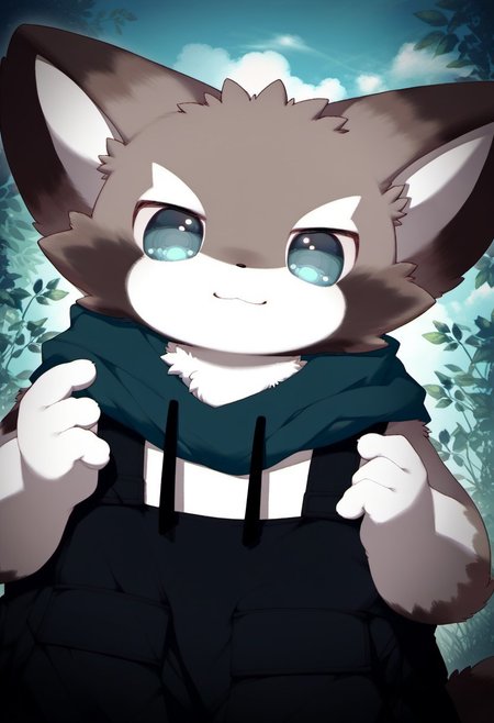 score_9, score_8_up, score_7_up, feresuto (furry), hoshimiii_mi, zgq, 1boy, furry, cute, kemono, rating_questionable, quiet scene, detailed background