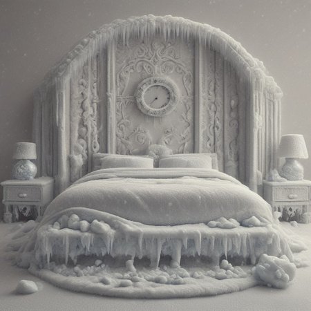 fr0stwrld, snow alarm clock, ice bedroom