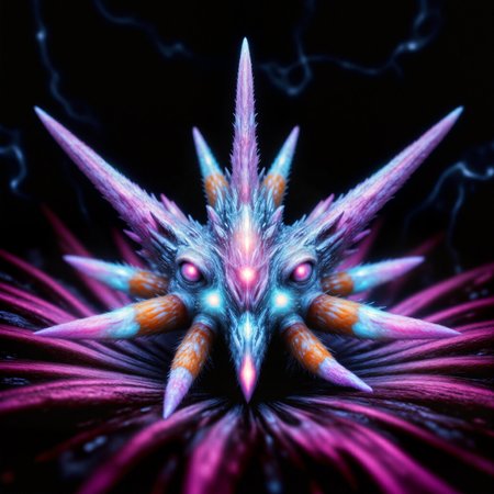 highly detailed, intricate, detailed background, award-winning macro photo, (short depth of field:1.2), the (diminutive:1.4) "noteworthy starkwizzler" is a (bioluminescent glowing:1.4) intriguing and strange organism  that dwells in the watterlined canopies and zymgroggled underfrazzler of the exotic alien world "turfwood secundus", where they harvest sassled seeds and (floating particles:1.3) for sustenance, (dappled sunlight:1.2), front lighting, chiaroscuro, maroon and deep blue and aquamarine, golden ratio, trippy lalaland, aidmamj6.1,  
<lora:style-trippy_lalaland-flux-by_ethanar:1.0>
<lora:midjourney_61-v0.4-flux-by_aidma:0.56> 
<lora:image_enhancer-flux-by_dever:0.68>