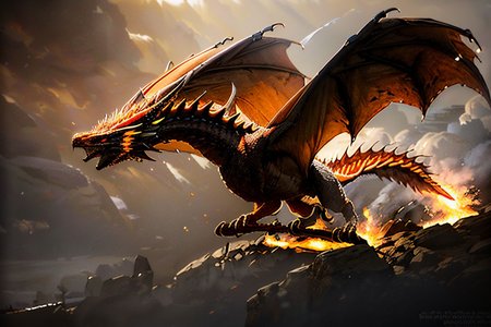 EdobDragon, red fire dragon, open wings, (realistic:1.5), <lora:EdobDragon_v1.0:1>