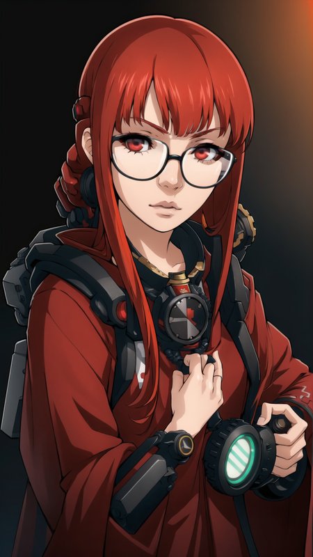 <lora:Persona5FutabaSakura:0.8> Persona5FutabaSakura, 1girl,  glasses, long hair, orange hair, <lora:Techpriest - Adeptus Mechanicus:0.8> mechanical arms, steampunk, hood, (red robe), techpriest, gas mask, bionic, mechandroid,, masterpiece, best quality, extremely detailed, highly quality, 4k, sharp focus, professional, sharp focus, award winning, cinematic lighting, octane render, unreal engine, volumetrics dtx, Wallpaper,