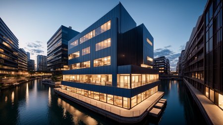 A high-tech city perched on floating platforms above vast, energy-efficient waterways. BREAK realistic:1.2, masterpeice, ultradetailed, intricate details, perfect quality, ultrashapr, ultradetailed, photorealistic, perfect shadows, profesional lights, realistic, boekh, rim lights, depth of fiel, ultradetailed character, pefect quality, maximum quality, intricate details, realistic, real shadow, (profesional lights:1.3) (profesional photography:1.3),