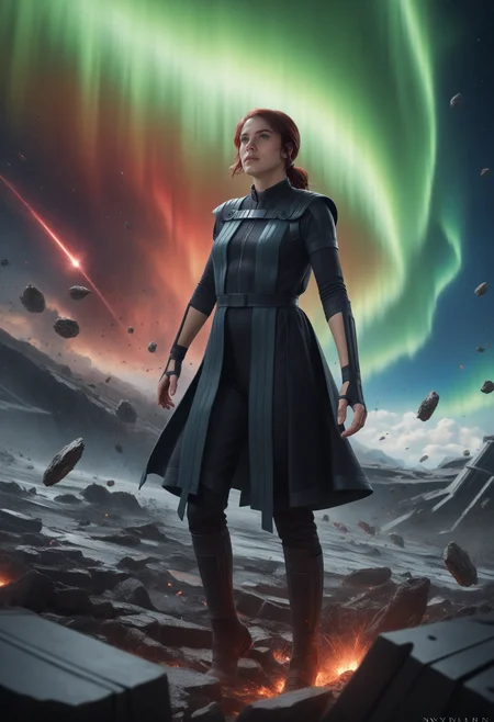 score_9, score_6_up, score_7_up, 1girl, fully clothed, ultra high quality,j3ss3,  <lora:jesseFaden_pony_byJaneB:1>
1girl, solo, asynchronoussuit, black gloves gloves, floating debris, aurora, telekinesis, red mist