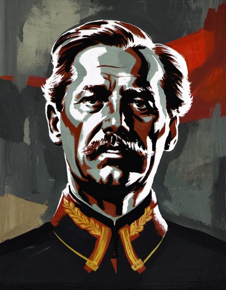 surreal painting of communist propaganda, dark theme, abstract painting background,  <lora:DiscoDeliriumXL-v1.2:1>