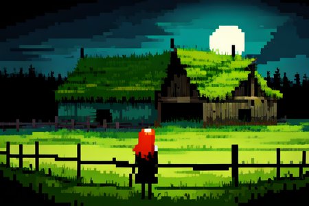 (otherworldly), highly insanely detailed, masterpiece, top quality, best quality, highres, 4k, 8k, RAW photo, (very aesthetic, beautiful and aesthetic), farm, fields, barn, fence, fantfa, <lora:FantasyFarm-10:0.7>, 
1girl, 
(tangerine hair ), 
(dark background),âââ