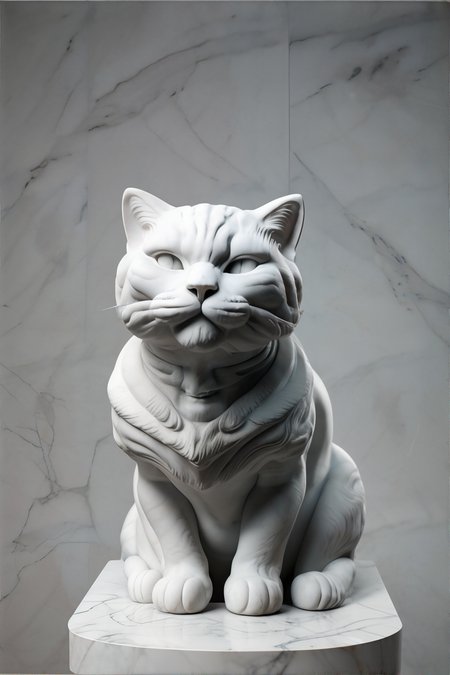 <lora:marblebust:0.8>, marble statue bust of a cat, no human || <lora:marblebust:0.2>, marble statue bust, masterpiece, 8k, high resolution, shallow depth of field, sharp focus