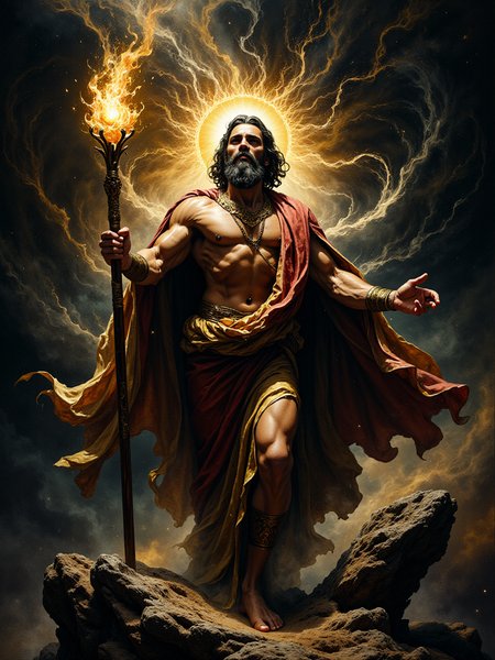 <lora:ImageUpgraderV2:1>,
Saint, apostle of the new faith, holy radiance,
An atmospheric and powerful dark fantasy, natural organic and impressionist classical-style painting of Frank Frazetta art style <lora:dark_fantasy_flux:1>,
<lora:fluxenhancer:1>