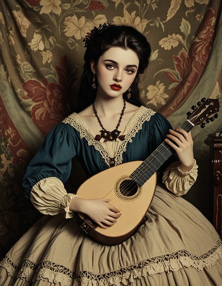 novuschroma78 style The Lute Player  <lora:novuschroma78 style:1>, <lora:sdxl_lightning_8step_lora:1>