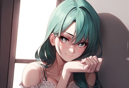 abbystea style, (score_9, score_8_up, score_7_up, highest score, best quality:1.2), zPDXL3, good_hands, hi-res. 8k,  1girl, green hair, long hair, giant breasts, white eyes, mole under eye, BREAK  white dress, revealing clothing, smirk BREAK incoming punch  BREAK  dramatic lighting, indoors, perfect hands, perfect eyes, (high quality:1.1), (ultra detailed:1.1), Expressiveh, mature woman
